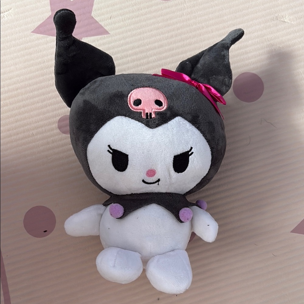 Kuromi plush window clinger